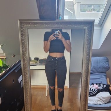 Topshop Highwaist Jeans Black