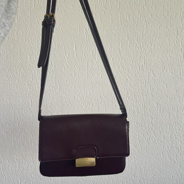 Sac bandoulière bordeaux doux
