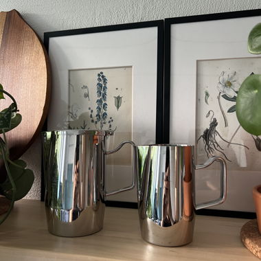 Lot de 2 carafes en acier inoxydable