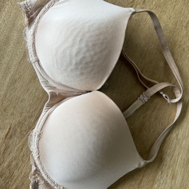 Reggiseno rosa cipria/ nude con pizzo