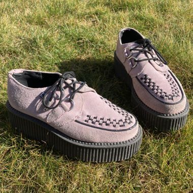 T.U.K creepers platform in suede rosa EU37