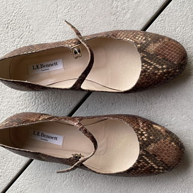 Mary Jane cuir croco LK Bennett