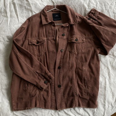 Zara Burgundy Corduroy Jacket