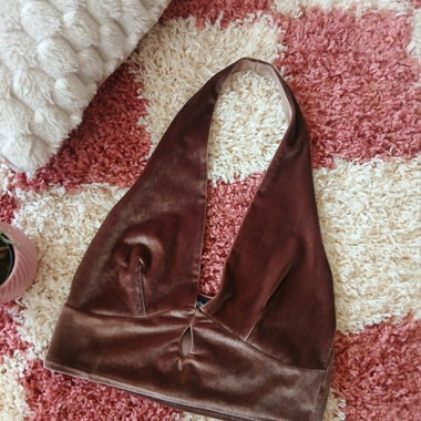 Neckholder  Samt Top / V-Line Party Top
