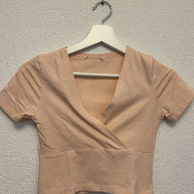 Chemisier cache-cœur beige