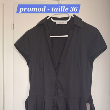 Robe noir chemise Promod