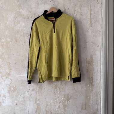 Pullover con zip Supreme giallo/nero