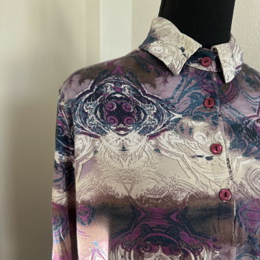 Psychedelic Vintage Bluse – Retro Mustermix