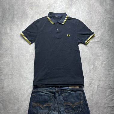 Polo Fred Perry Vintage Blu Scuro S