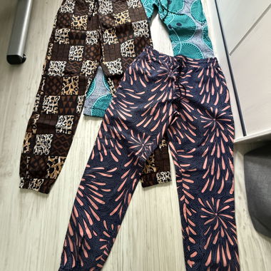 NOUVEAU 3 Pantalons à Imprimé Africain, Diaspora NY, S et M