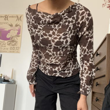 Camicia/Maglione trasparente a motivi
