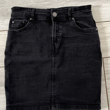 Black Denim Skirt