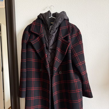 MAJE COAT WITH REMOVABLE VEST