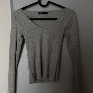 Top grigio a coste FB Sister XS