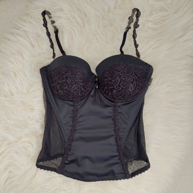 Y2k black corset - 80B / S-M