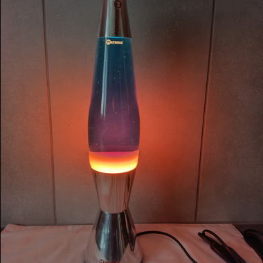Mathmos Astrobaby Lavalampe Spezial Blau-Orange
