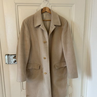 Hugo Boss Beiger Mohair-Wollmantel