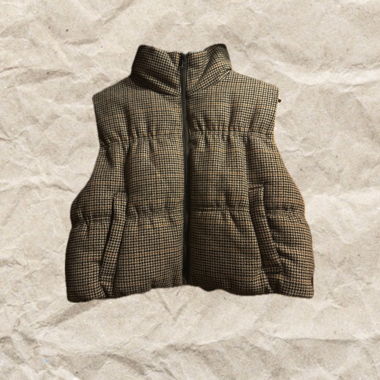 Gilet trapuntato a quadri