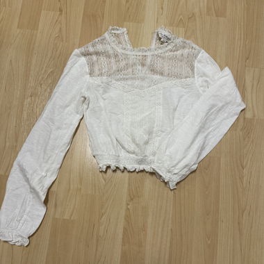 Crop shirt manica lunga