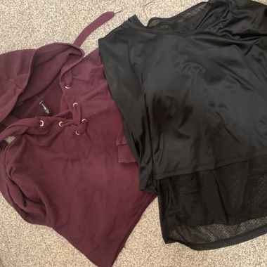 BORDEAUX HOODIE & TANK (SPORT)- TOP XS