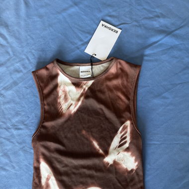 Printed Top Butterfly braun g. xs