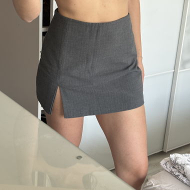 Grey Short Skirt