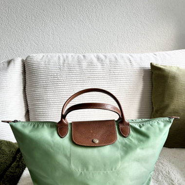 Longchamps Pliage Handtasche grün groß 