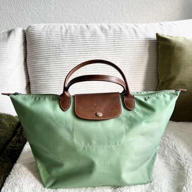 Longchamps Pliage Handtasche grün groß 