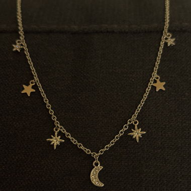 Kette silber mit Sternen