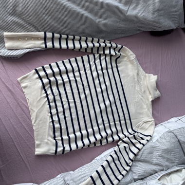 Zara Streifen-Rollkragenpullover