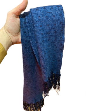 LANVIN  Écharpe vintage bleue