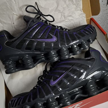 Nike Shox TL black and purple sneakers