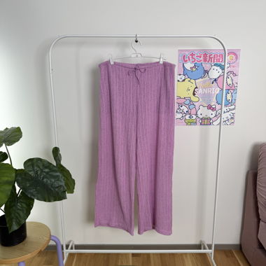 pink low waist summer pants