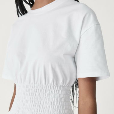 stradivarius t-shirt with details around waist