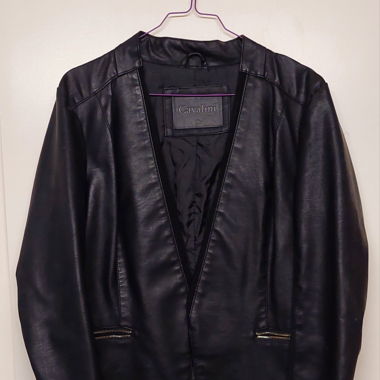 Elegante faux Lederjacke