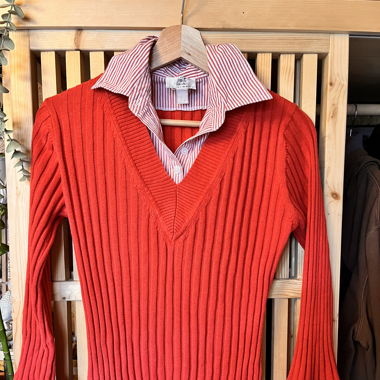 Vintage 60er Jahre Hemd-Pullover