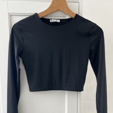 Langarm Shirt schwarz von Zara