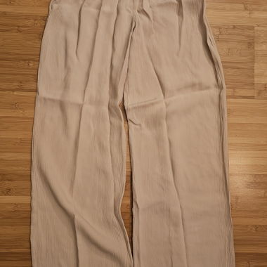 Pantalon ample femme ZARA beige