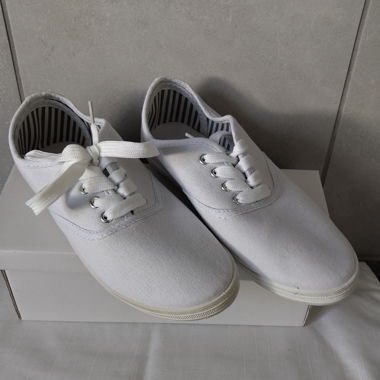 Cube Sneaker Sommer Stoff weiss leicht Grösse 36