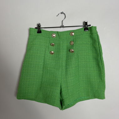 Grüne High-Waist-Shorts