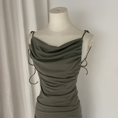 New Green Backless Dress