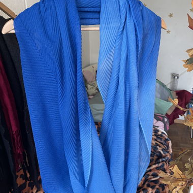 Écharpe tube bleue 