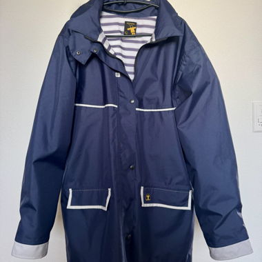 Parka impermeabile blu XXL