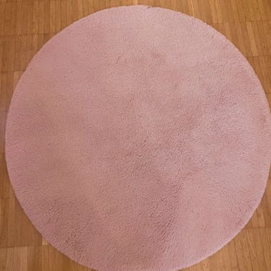 2 Round Pink Rugs 100 cm