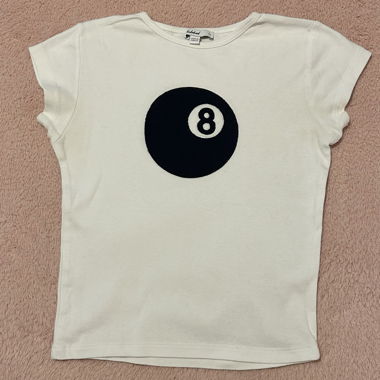 T‑shirt blanc Subdued 8‑ball