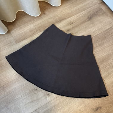 Gonna in maglia Object marrone