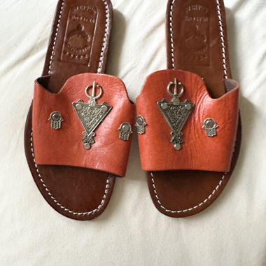 Leder-Slipper 37