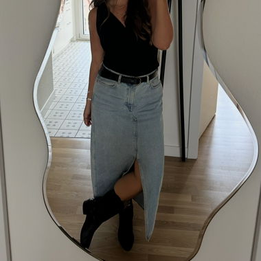 MNG Jeansrock hellblau