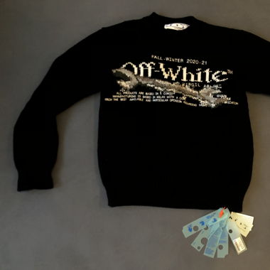 Off-White Strickpullover in Schwarz - Größe S/M 