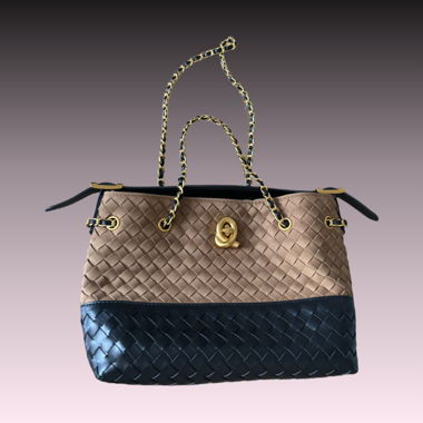 Geflochtene Tasche bicolor